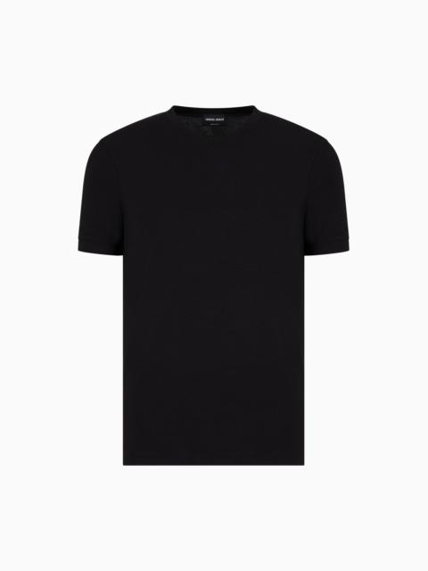 GIORGIO ARMANI STRETCH VISCOSE JERSEY, V-NECK ICON T-SHIRT
