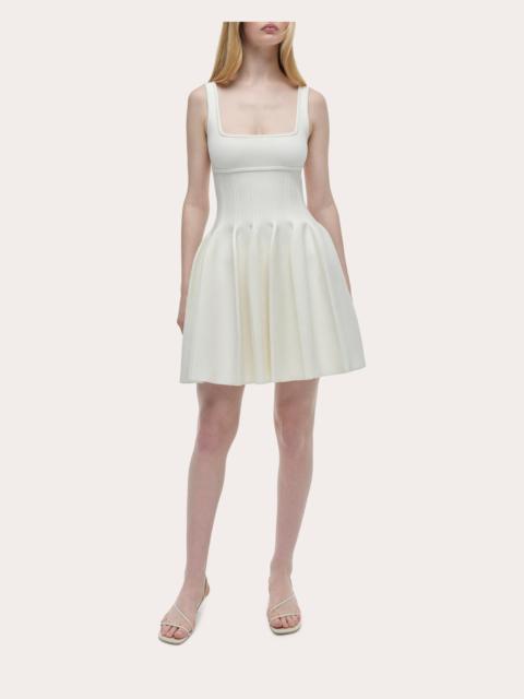 SIMKHAI Elektra Compact Knit Fit & Flare Mini Dress