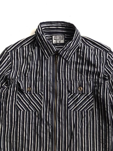 Other Designers Japanese Brand - Japanese Brand Villand Horizantaly Stripes Zipper jacket