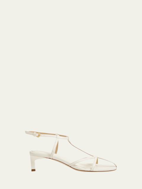 DEAR FRANCES Tee Leather Sandals