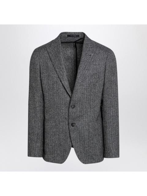 Tagliatore - Tagliatore Single-breasted wool herringbone jacket