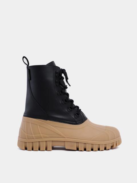 Stutterheim Patrol Boot Leather Black/Fudge
