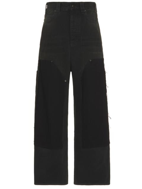 BALENCIAGA Cut-up Baggy Pants in Black | REVERSIBLE