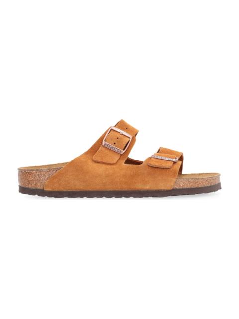 Arizona Bs Leather Slides With Buckle