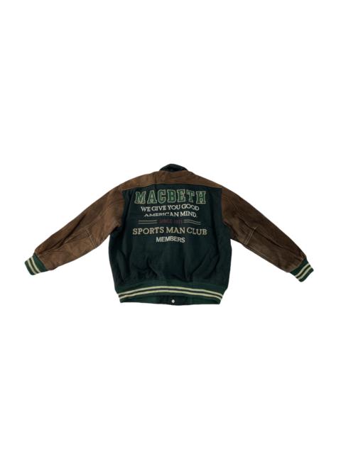 Other Designers Macbeth - Hype 80s Machbeth Mcbs Sports Man Leather Sleeve Varsity
