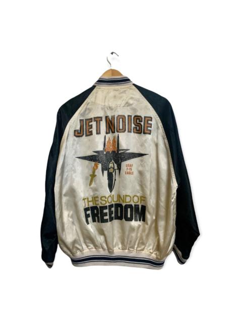 Other Designers Vintage - Vtg USAF F-15 Eagle Jet Fighter Unlined Satin Jacket