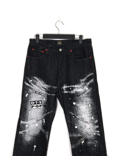 Other Designers Over The Stripes - Over The Stripes Art Paint Design Denim Jeans Made In Japan