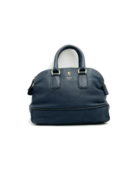 CELINE Celine Navy Leather Dome Tote Bag