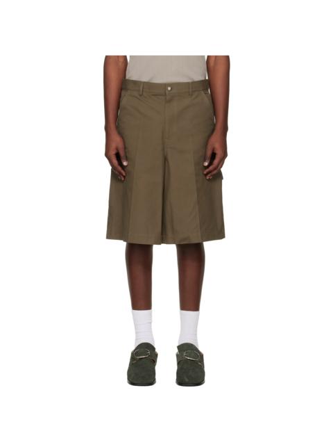 TOGA VIRILIS Khaki Canvas Shorts