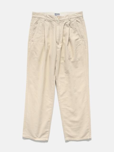Cav Empt Brushed Soft Cotton One Tuck Pants Beige