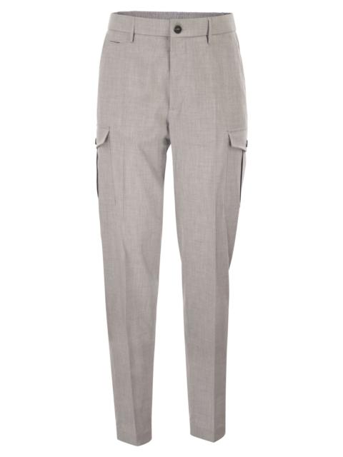 PESERICO Peserico Men Tailored Cargo Trousers In Stretch Technical Fabric