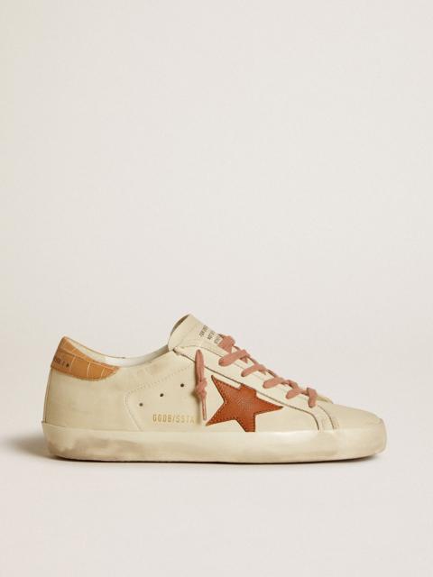 Golden Goose Super-Star with leather star and crocodile-print leather heel tab