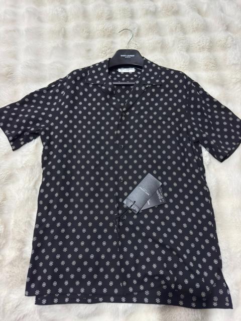 SAINT LAURENT Brand new Saint Laurent (SLP) "Snowflake" shark-collar shirt.