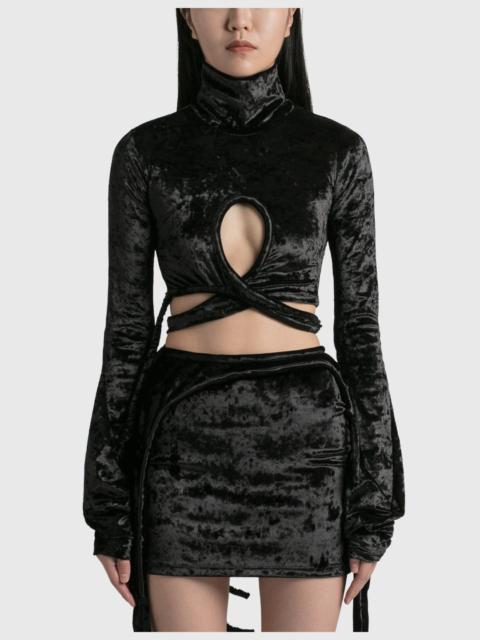 OTTOLINGER VELVET WRAP LOOP TOP