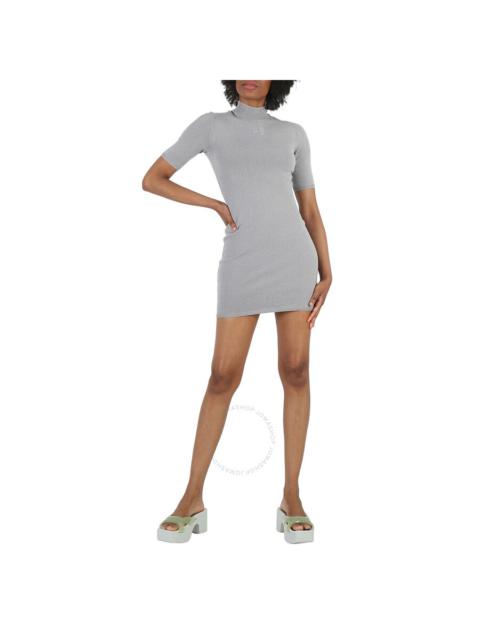 alexanderwang.t T by Alexander Wang Alloy Logo Print Short-Sleeve Mini Dress