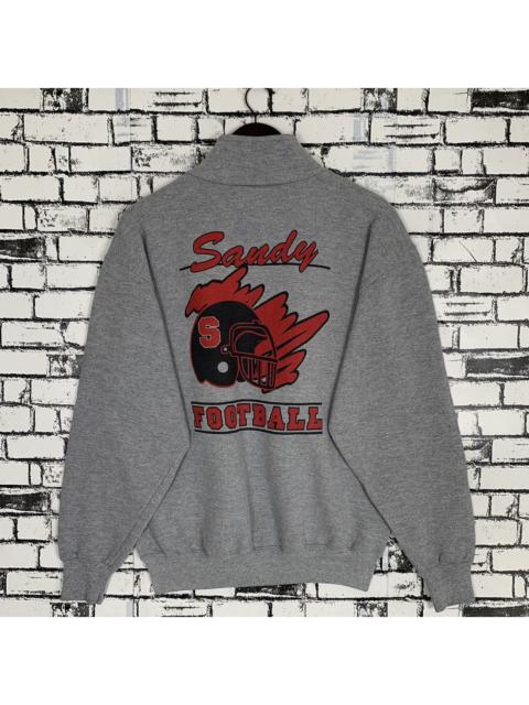 Other Designers NFL × Vintage - Vintage 90s Sportwear Sandy Football Back Print Hulf Zip