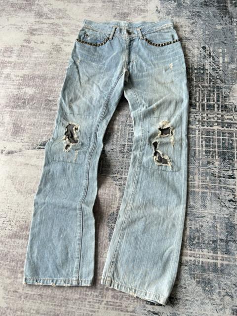Other Designers Tete Homme Flared Distressed Jeans