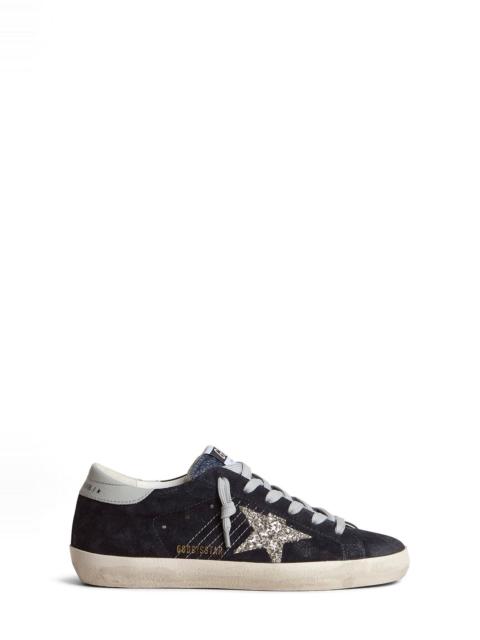 Golden Goose Golden Goose Super-Star Low Top Sneaker in Navy Blue/Silver/Light Gray at Nordstrom