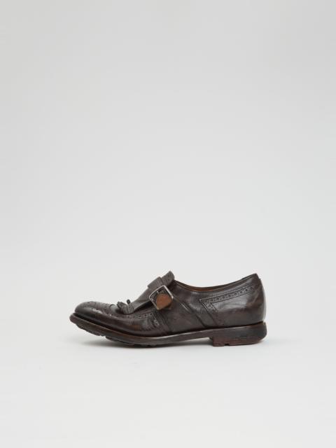 Church's Shanghai Distressed Leather Loafer — Ebony