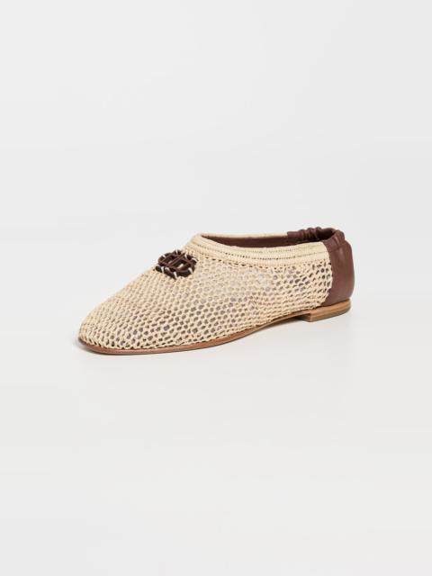 SIMKHAI Eden Raffia Ballet Flats