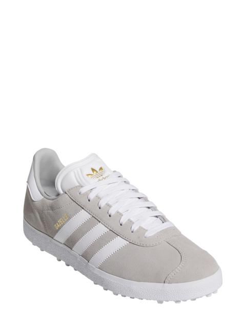 adidas adidas Gazelle Spikeless Golf Shoe in Grey Two/White/Gold at Nordstrom