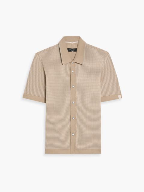rag & bone Harvey striped jacquard-knit cotton-blend shirt