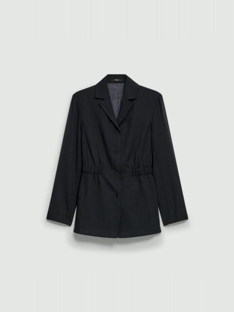 Theory Cinch Waist Jacket in Wool-Poly
