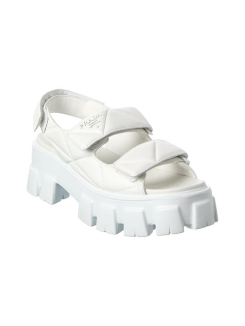 Prada Prada Quilted Leather Platform Sandal