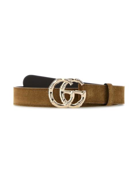 GUCCI Biscuit Suede Belt