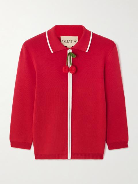 Valentino Cropped Cotton Cardigan