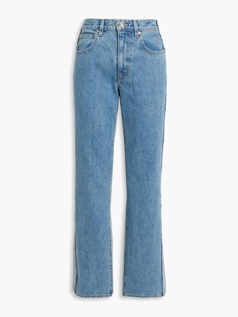 SLVRLAKE Re-work London paneled high-rise straight-leg jeans