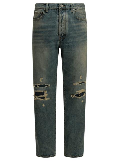 Maison Margiela Maison Margiela Distressed Straight-leg Jeans Blue