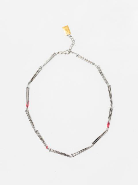 KIDILL SILVER NAIL CHAIN NECKLACE COLLABORATION WITH MALCOLM GUERRE