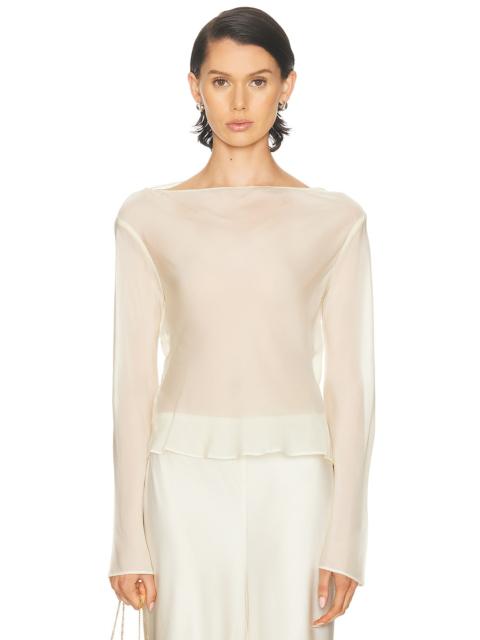 SIR. Strobe Long Sleeve Cowl Top