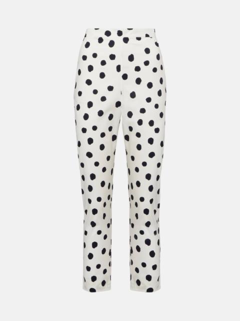 ADRIANA DEGREAS Cotton-blend capri pants