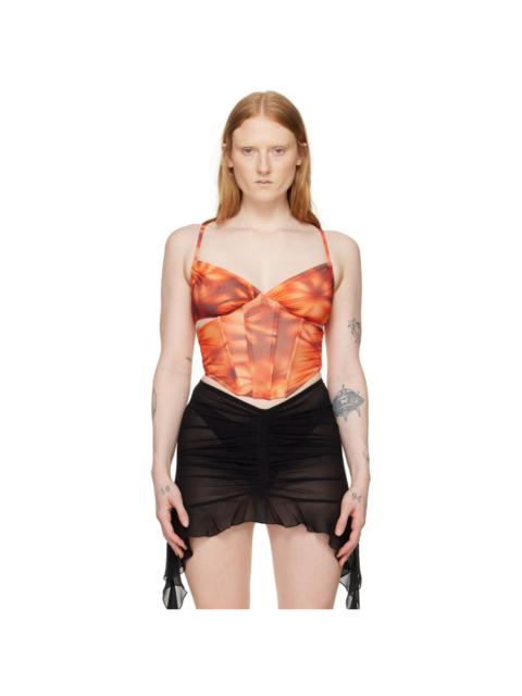 MISBHV Orange Printed Corset
