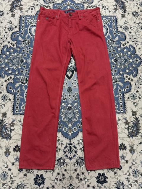 Other Designers Guess 1981 Los Angles Lincoln Slim Straight Red Dye Jeans