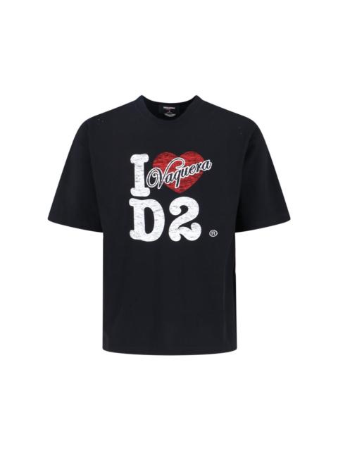 DSQUARED2 X VAQUERA LOGO T-SHIRT