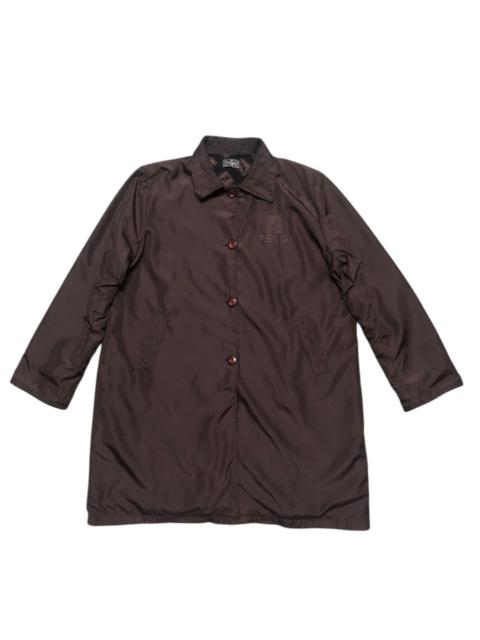 FENDI Vintage Fendi Mare Big Logo Monogram Lining Trenchcoat