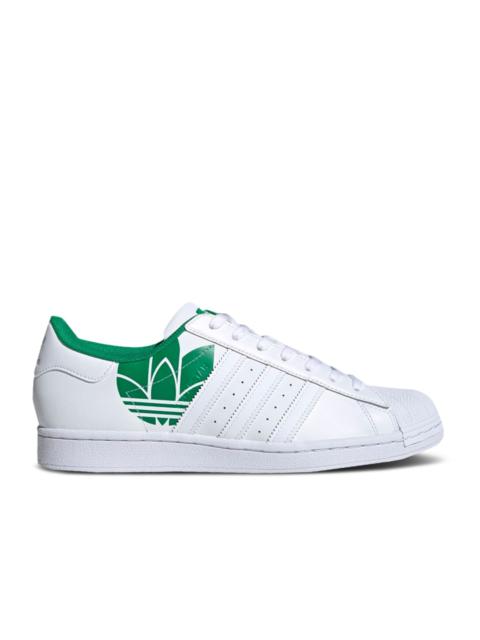 adidas SUPERSTAR 'TREFOIL PRINT - WHITE GREEN'