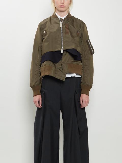 sacai Technical Twill x Wool Melton Blouson