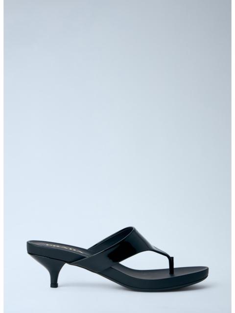 Prada Prada Women Patent Leather Thong Sandals