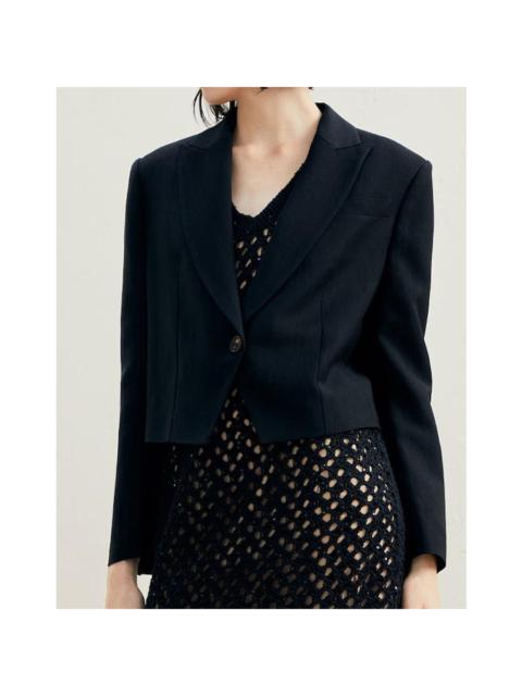 Brunello Cucinelli Brunello Cucinelli Black Cropped Blazer
