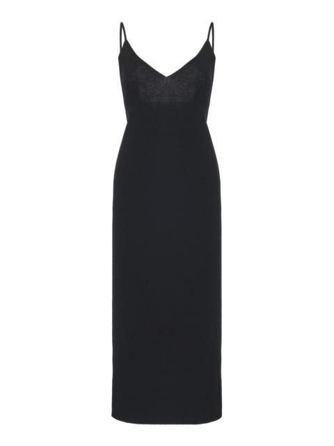Jil Sander Virgin Wool Sleeveless Dress black