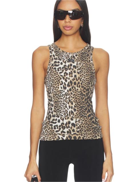 GANNI Soft Rib Knit Tank Top