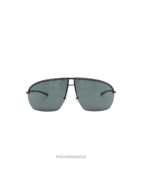 Gucci Vintage Shield Sunglasses - Gunmetal