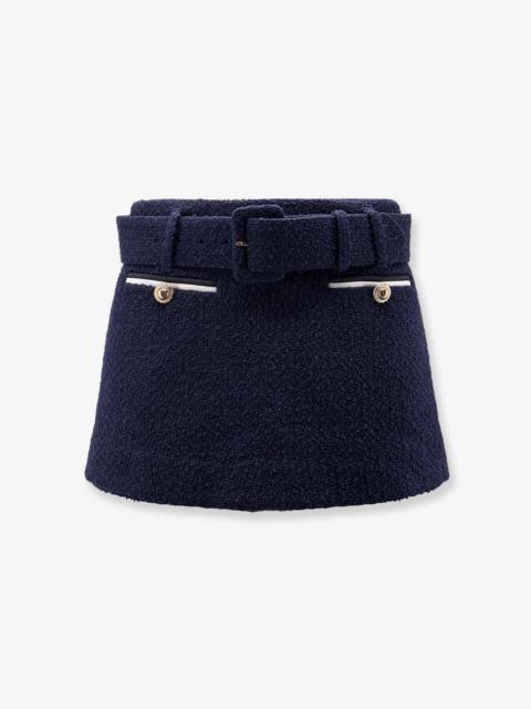 Self Portrait Bouclé Miniskirt With Shorts