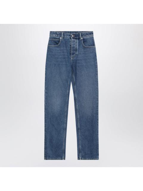 Bottega Veneta BOTTEGA VENETA Medium Blue Jeans with Leather Pocket New & A