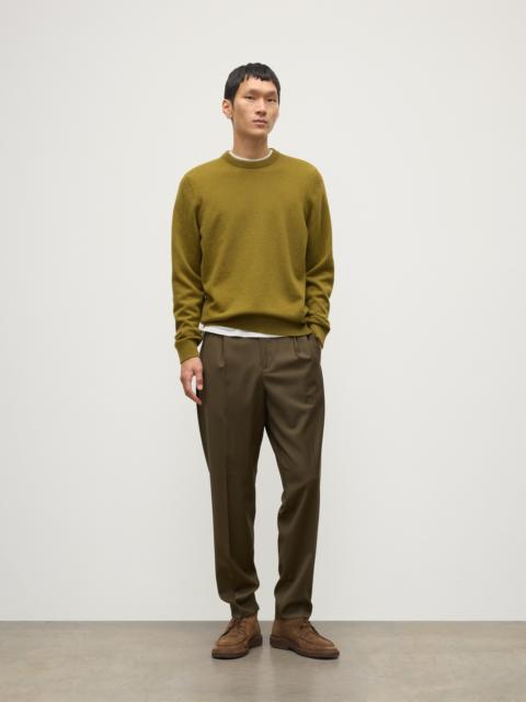 Johnstons of Elgin Rory Green Classic Cashmere Crew Jumper