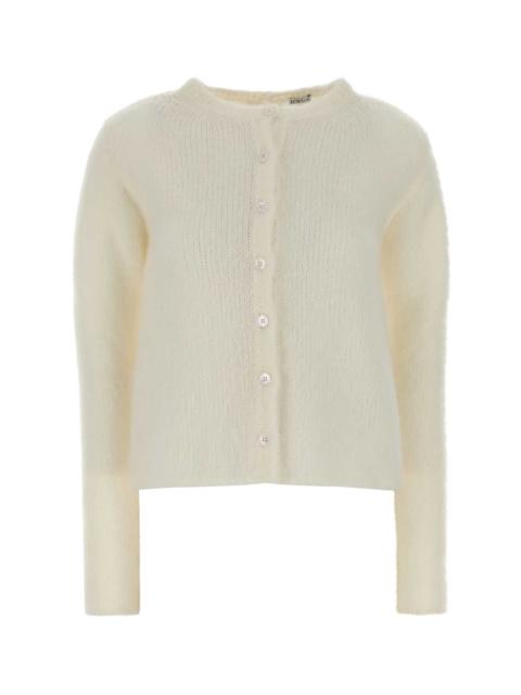 Loewe Loewe Women Ivory Stretch Mohair Blend Cardigan